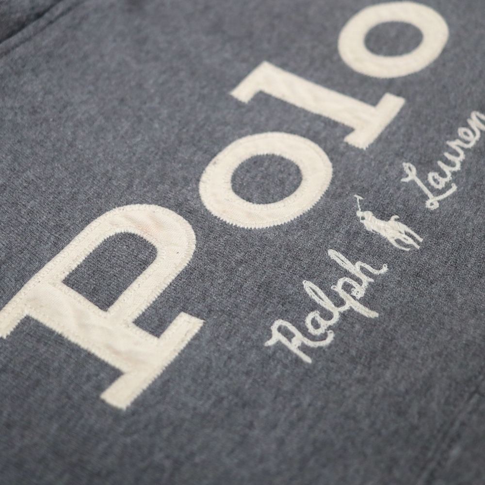Polo Ralph Lauren Kids Grey Spell-Out‎ Hoodie Fleece Logo Pullover Size M 10-12 - Picture 9 of 10